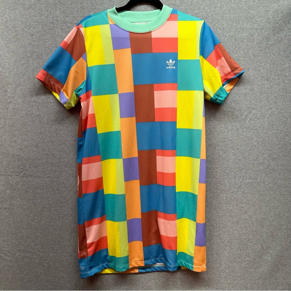 Adidas Originals Summer Surf TShirt Dress Trefoil Logo Muliticolor Soft